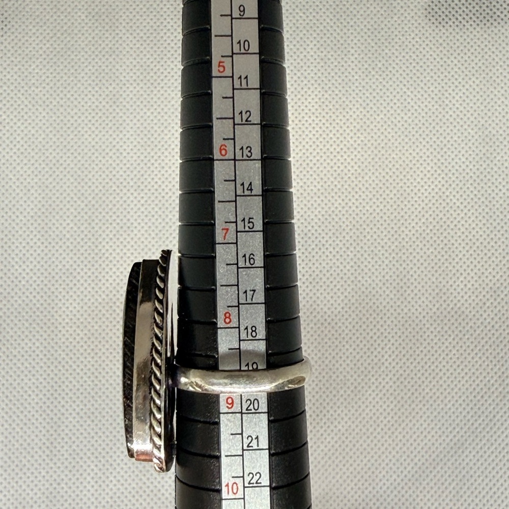 Large Sterling Silver Black Stone Statement Ring … - image 4